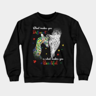 What Makes You Different autism awareness Crewneck Sweatshirt